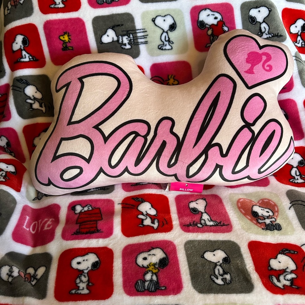 Barba Pink and Black Kids Neck Pillow